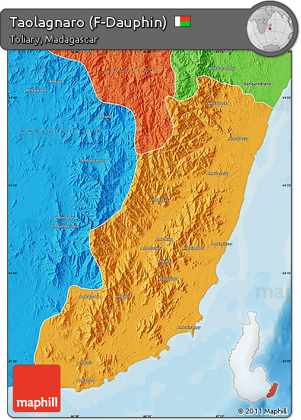 Political Map of Taolagnaro (F-Dauphin)