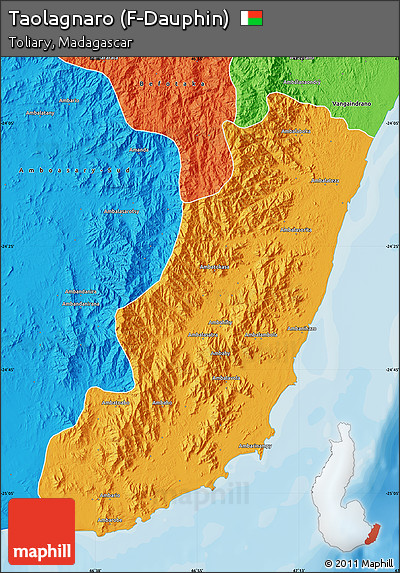 Political Map of Taolagnaro (F-Dauphin)
