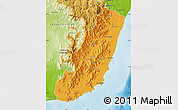 Political Map of Taolagnaro (F-Dauphin), physical outside