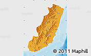 Political Map of Taolagnaro (F-Dauphin), single color outside