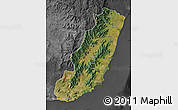 Satellite Map of Taolagnaro (F-Dauphin), darken, desaturated