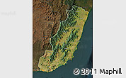 Satellite Map of Taolagnaro (F-Dauphin), darken