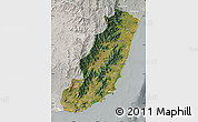 Satellite Map of Taolagnaro (F-Dauphin), lighten, semi-desaturated
