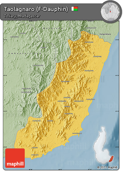 Savanna Style Map of Taolagnaro (F-Dauphin)