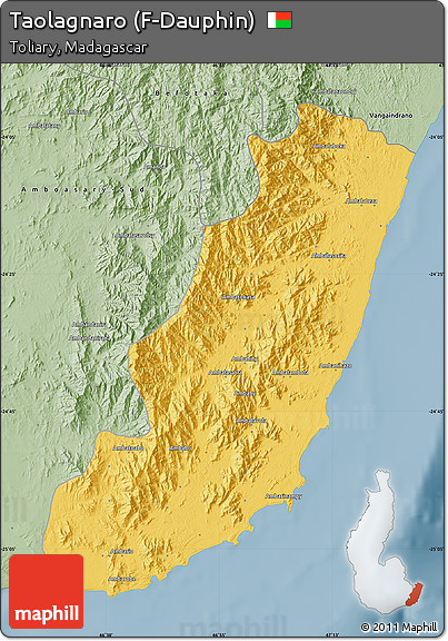Savanna Style Map of Taolagnaro (F-Dauphin)