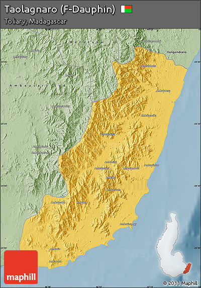 Savanna Style Map of Taolagnaro (F-Dauphin)