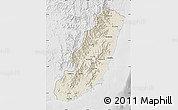 Shaded Relief Map of Taolagnaro (F-Dauphin), lighten, desaturated