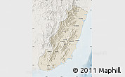 Shaded Relief Map of Taolagnaro (F-Dauphin), lighten