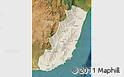Shaded Relief Map of Taolagnaro (F-Dauphin), satellite outside