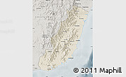 Shaded Relief Map of Taolagnaro (F-Dauphin), semi-desaturated