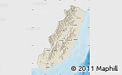 Shaded Relief Map of Taolagnaro (F-Dauphin), single color outside