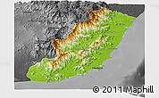 Physical Panoramic Map of Taolagnaro (F-Dauphin), darken, desaturated