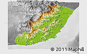 Physical Panoramic Map of Taolagnaro (F-Dauphin), desaturated