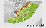 Physical Panoramic Map of Taolagnaro (F-Dauphin), lighten, desaturated