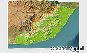 Physical Panoramic Map of Taolagnaro (F-Dauphin), satellite outside