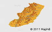 Political Panoramic Map of Taolagnaro (F-Dauphin), cropped outside