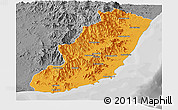 Political Panoramic Map of Taolagnaro (F-Dauphin), desaturated
