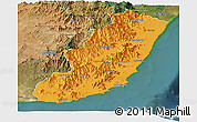 Political Panoramic Map of Taolagnaro (F-Dauphin), satellite outside