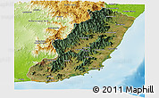 Satellite Panoramic Map of Taolagnaro (F-Dauphin), physical outside