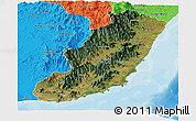 Satellite Panoramic Map of Taolagnaro (F-Dauphin), political outside