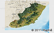 Satellite Panoramic Map of Taolagnaro (F-Dauphin), shaded relief outside