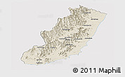 Shaded Relief Panoramic Map of Taolagnaro (F-Dauphin), cropped outside