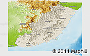 Shaded Relief Panoramic Map of Taolagnaro (F-Dauphin), physical outside