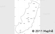Blank Simple Map of Taolagnaro (F-Dauphin), cropped outside