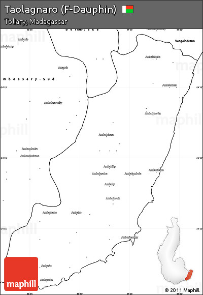 Blank Simple Map of Taolagnaro (F-Dauphin)
