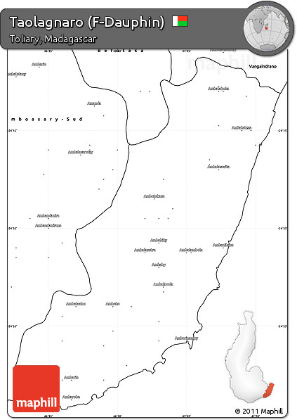 Blank Simple Map of Taolagnaro (F-Dauphin)