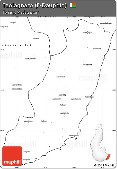 Blank Simple Map of Taolagnaro (F-Dauphin)