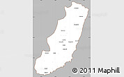Gray Simple Map of Taolagnaro (F-Dauphin), cropped outside