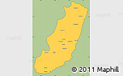 Savanna Style Simple Map of Taolagnaro (F-Dauphin), cropped outside