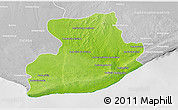 Physical 3D Map of Tsihombe, lighten, desaturated