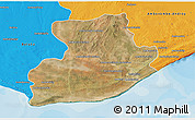 Satellite 3D Map of Tsihombe, political outside