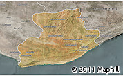 Satellite 3D Map of Tsihombe, semi-desaturated