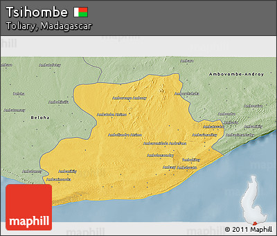 Savanna Style 3D Map of Tsihombe