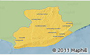 Savanna Style 3D Map of Tsihombe, single color outside