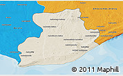Shaded Relief 3D Map of Tsihombe, political outside