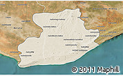 Shaded Relief 3D Map of Tsihombe, satellite outside