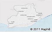 Silver Style 3D Map of Tsihombe, single color outside