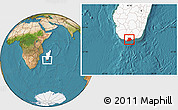 Satellite Location Map of Tsihombe, highlighted country