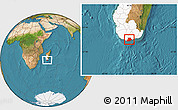 Satellite Location Map of Tsihombe, highlighted parent region