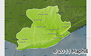 Physical Map of Tsihombe, darken