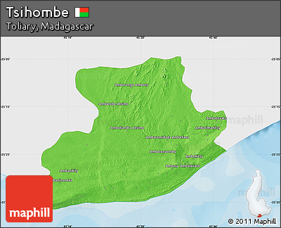 Political Map of Tsihombe, single color outside