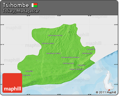 Political Map of Tsihombe, single color outside