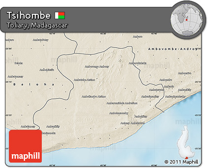 Shaded Relief Map of Tsihombe