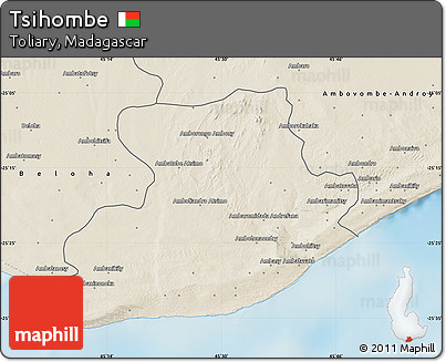 Shaded Relief Map of Tsihombe