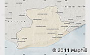 Shaded Relief Map of Tsihombe, semi-desaturated