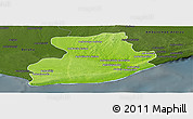 Physical Panoramic Map of Tsihombe, darken